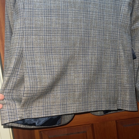 New Zara Mens Blazer Jacket Glen Plaid Double Back Vents Size 38 NWOT - Picture 9 of 15